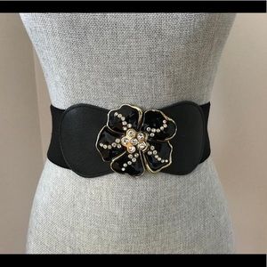 Black Flower Belt